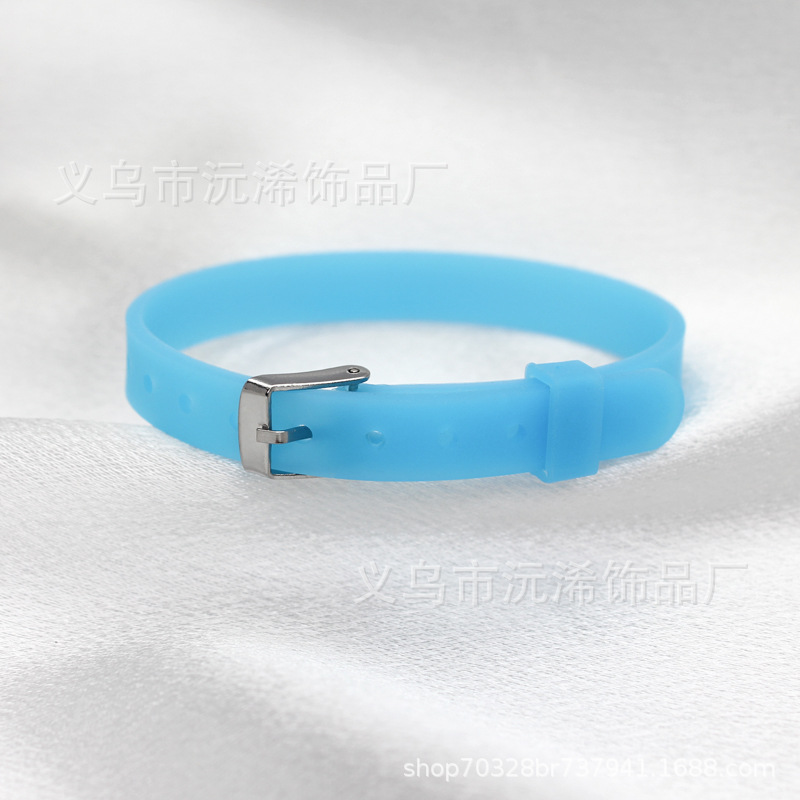 8mmシリコン手首バンドdiy個性的な手ベルトカップルの手環バンドは8mmの穴径アクセサリーの部品を着用するのに適しています。