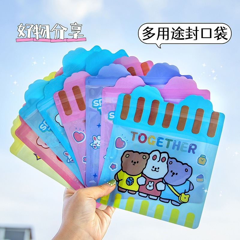 Bolsas de dibujos animados autosellados lindos osos bolsas de bocadillos dulces personalizadas bolsas de sellado de plástico bolsas de sellado de alimentos bolsas de embalaje