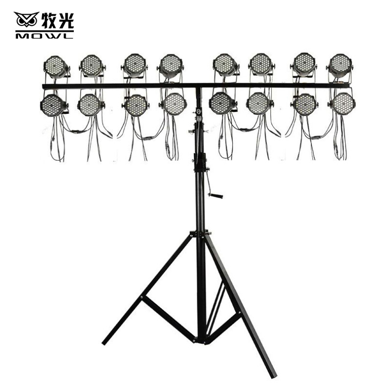 Etapa par luz soporte de elevación de manivela soporte de luz móvil rendimiento de la boda soporte de luz barra transversal trípode