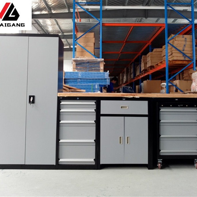 麦冈可非标重型多功能组合工具柜车间系统工作站双开门垃圾置物柜