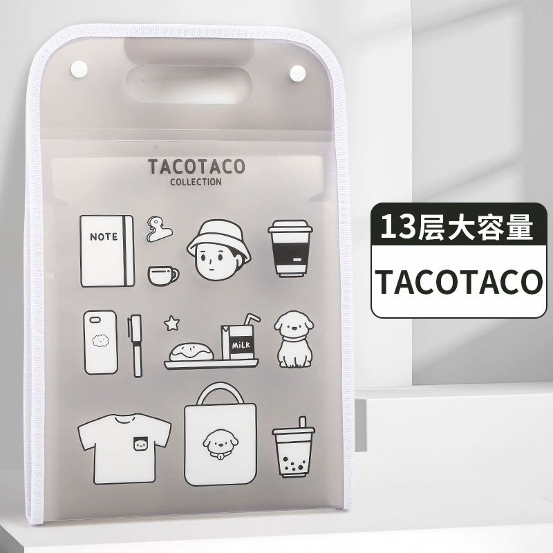 Handheld organ, cartoon multilayer card holder, capacious organizer bag, folder, classification