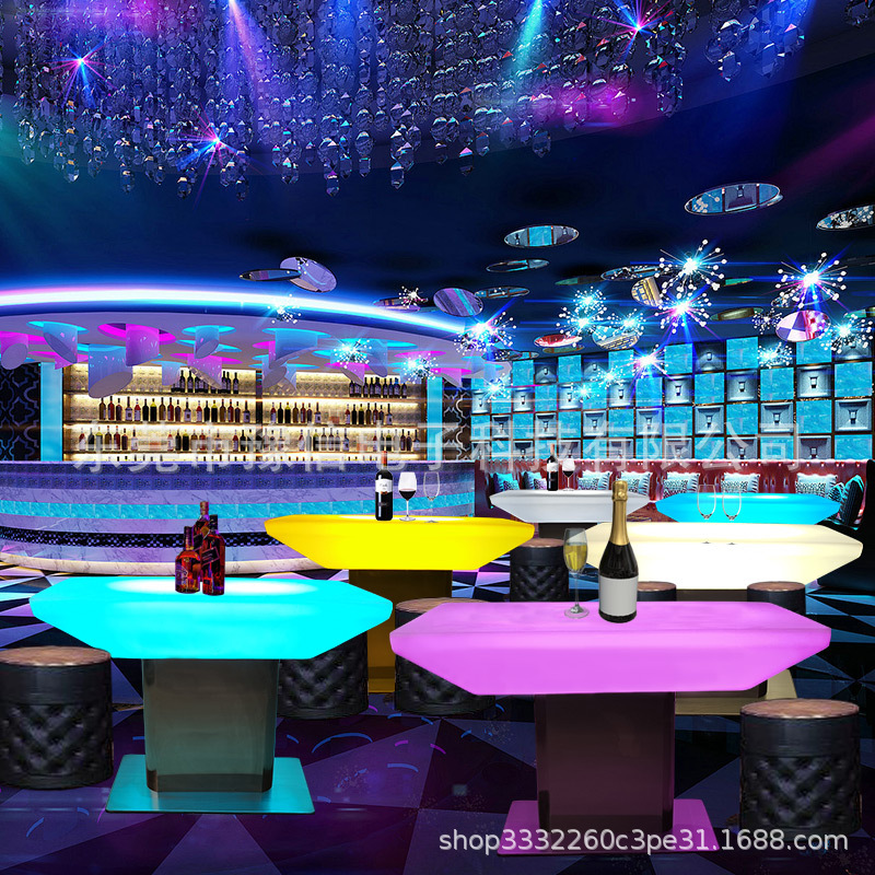 Led Light-Emitting Table Bar Counter Nightclub Table Creative Outdoor Waterproof Bar Furniture Nightclub Cocktail Table