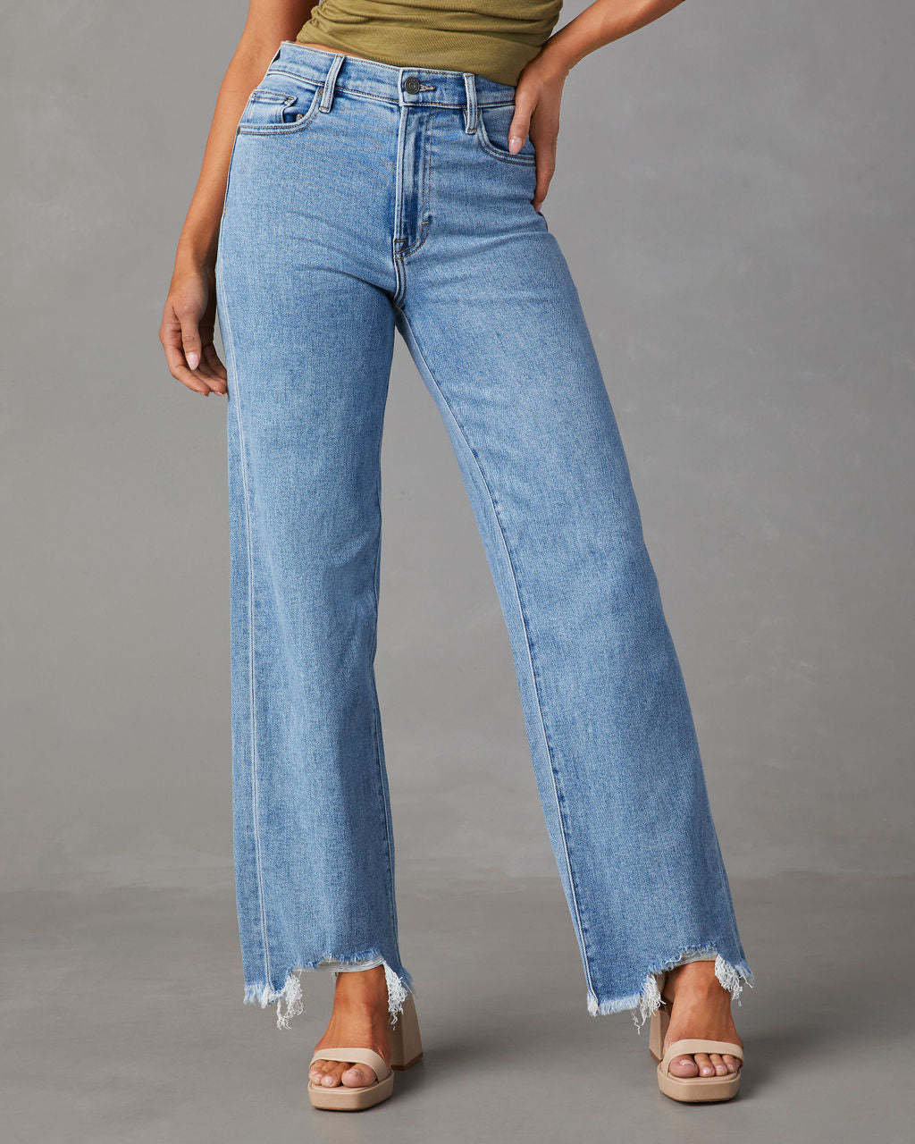 Amazon 2025, Jeans Casuales Holgados para Mujer, Estilo Simple, con Flecos, Pantalones Rectos, en Existencia image 8