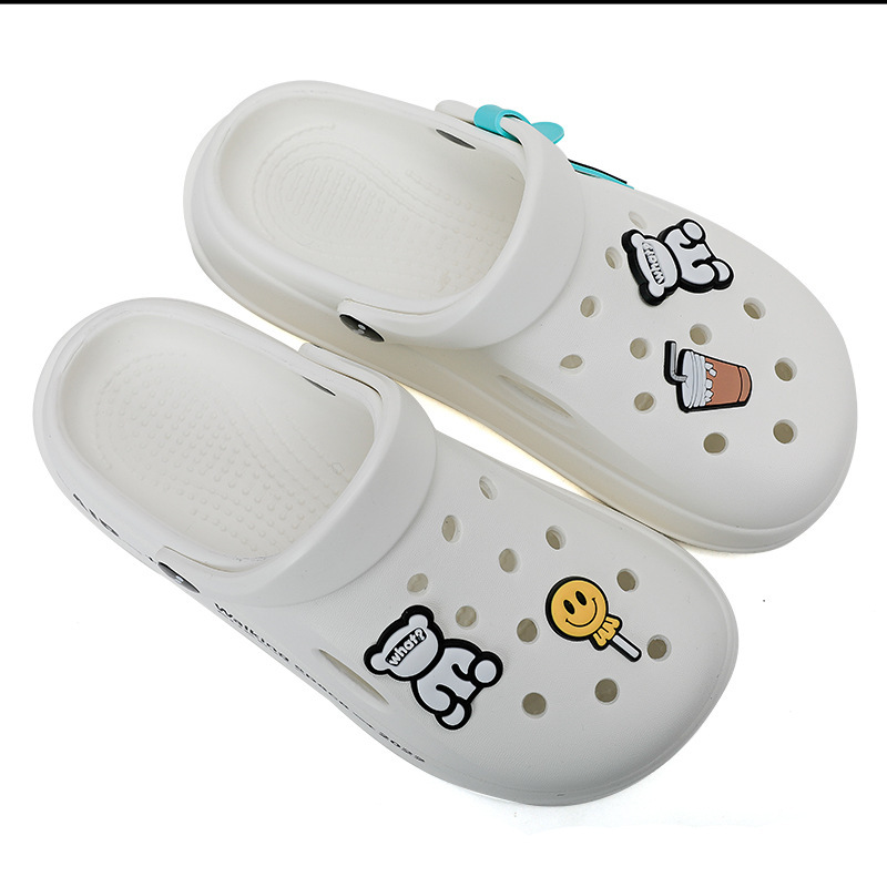 Eva Dong Dong zapatos para mujeres de verano nuevos estudiantes coreanos vestidos de enfermería bolsa suave antideslizante zapatillas de playa al por mayor