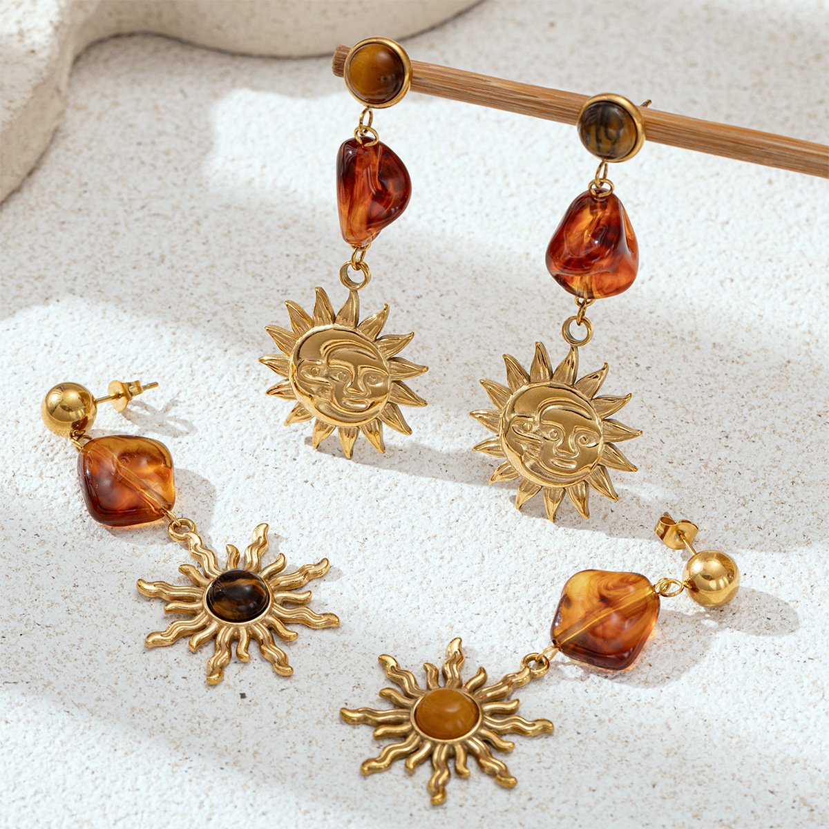 TENA Europa y los Estados Unidos pernos de acero inoxidable para mujeres no se desvanecen de moda universal pernos de acrílico sol lujosos nichos