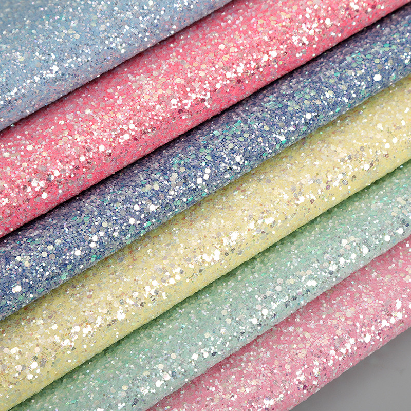 陶瓷秞彩厚片人造皮革炫彩格利特可手工DIY舞台墙布鞋材PU革面料