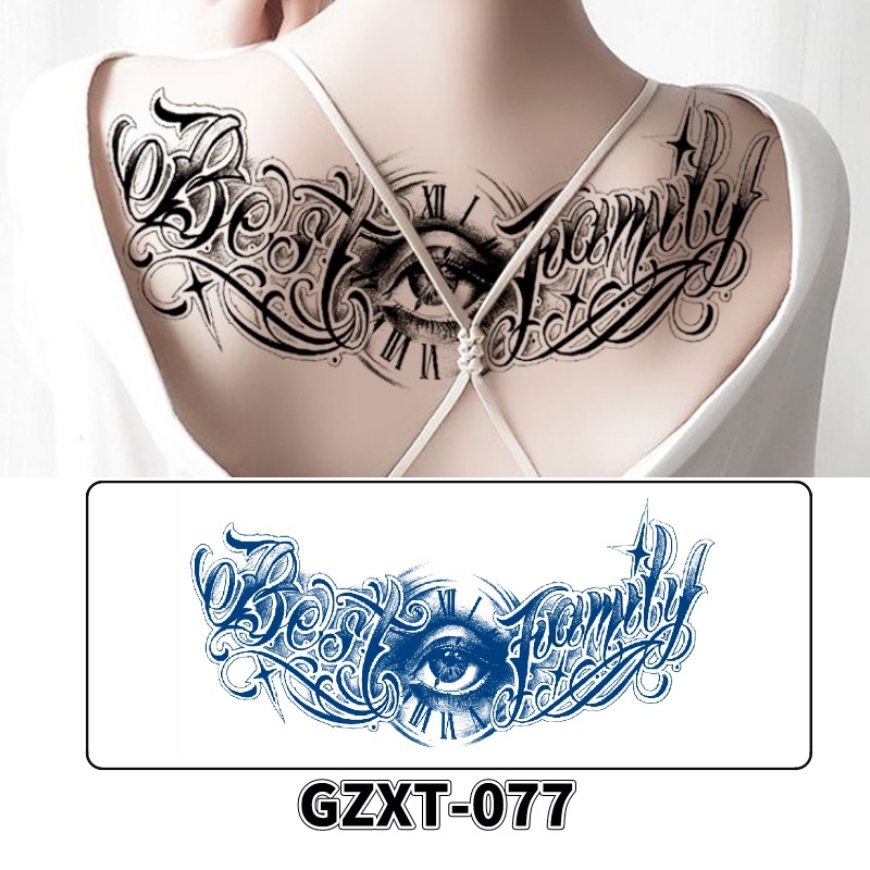 Pegatinas de tatuaje de jugo de pecho de flores pegatinas de tatuaje de hierbas de brazo grande de flores sudor impermeable media hoja alas de flores pegatinas de tatuaje al por mayor