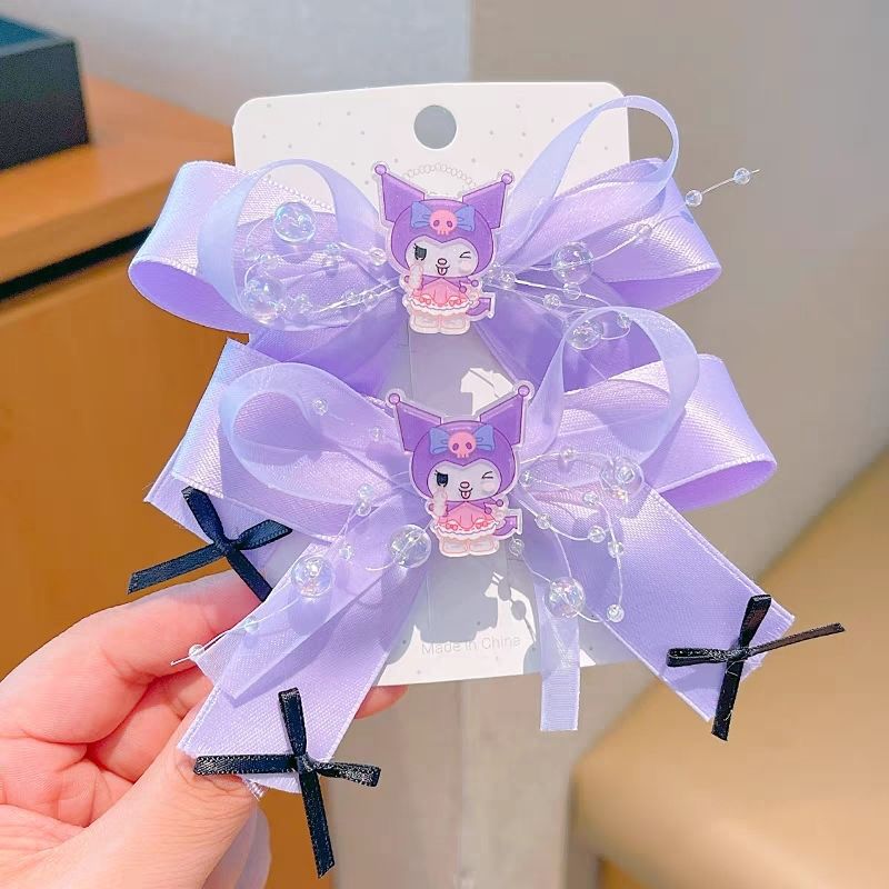 Kulomi mariposa clip de pelo de niña clip de pelo de dibujos animados 2025 nuevo estilo de niña Sanrio clip de pelo roto tocado