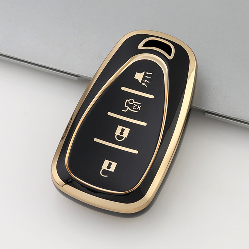 适用雪佛兰4键款迈锐宝XL赛欧探界者金边车钥匙壳套欧美韩国车型