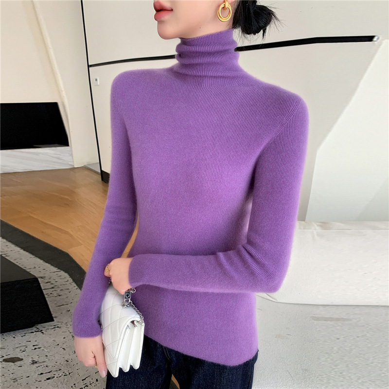 Women's Base Layer Autumn and Winter Turtleneck Top 2025 New Slim-Fit Stylish Long-Sleeve High-Neck Sweater Knitwear
