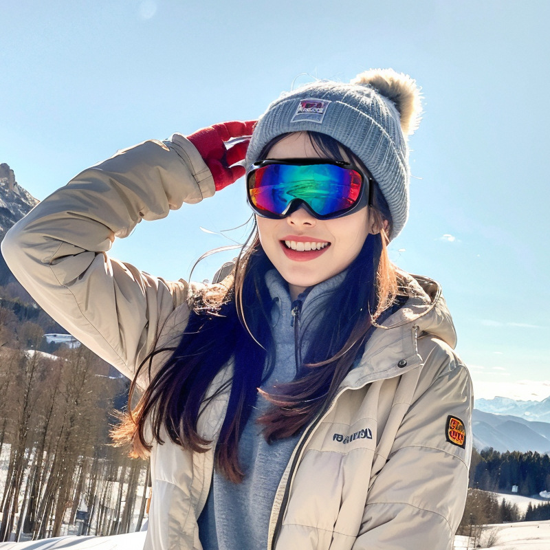 Unisex Dubbele mistvrije skibril Groot montuur outdoor skibril winddicht sneeuwblind sneeuwbril_voghion.com