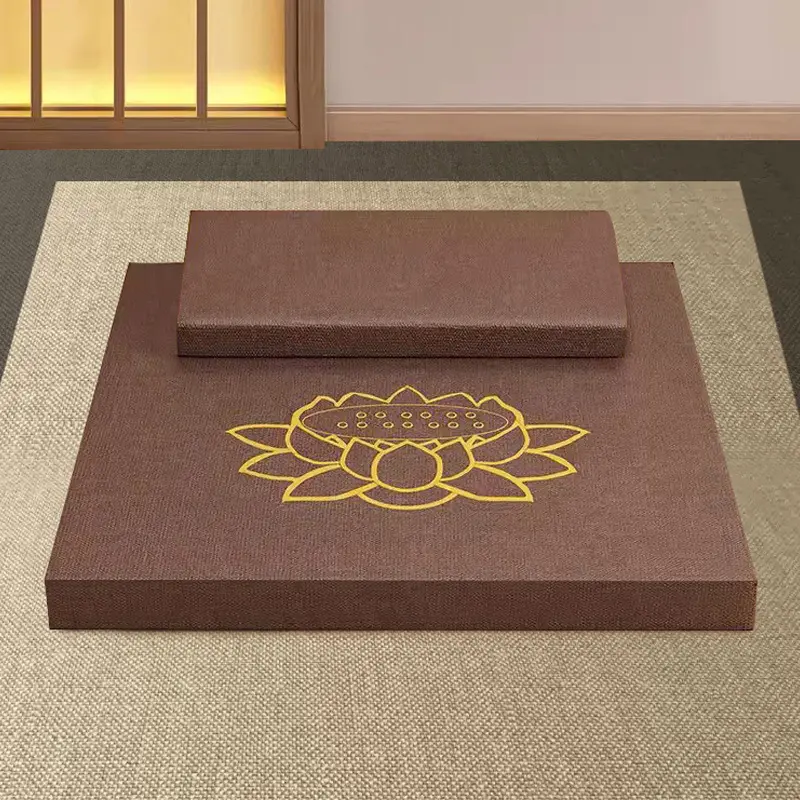 Folding Meditation Cushion for Home Use, Thickened Coconut Palm Sitting Pad for Meditation and Worship