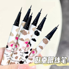 Silkworm shadow pen three-dimensional long-lasting color eyeliner pen for beginners waterproof and oil-proof non-smudge liquid eyeliner pen for beginners