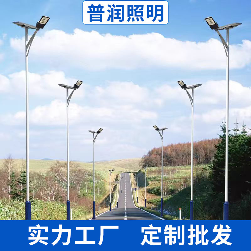 LED市电路灯6米户外防水道路照明高杆灯新农村单臂锥形路灯杆批发