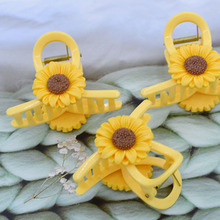 新款女头饰太阳花发夹ins风盘发抓大号后脑勺夏季夹头发卡夹子