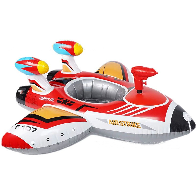 Flotador de piscina con forma de avión, juguete flotante, flotador montable, bote inflable, flotador de tanque, flotador infantil.