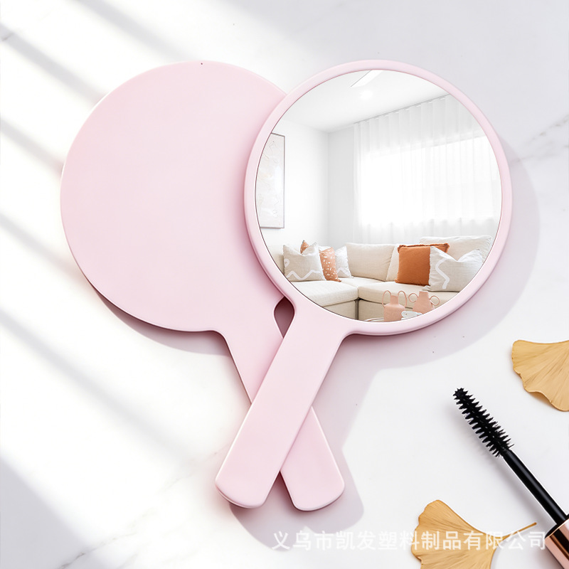 Espejo redondo de alta definición con logo impreso, espejo de maquillaje portátil, espejo pequeño de mano para retoques, regalo de belleza, venta al por mayor.