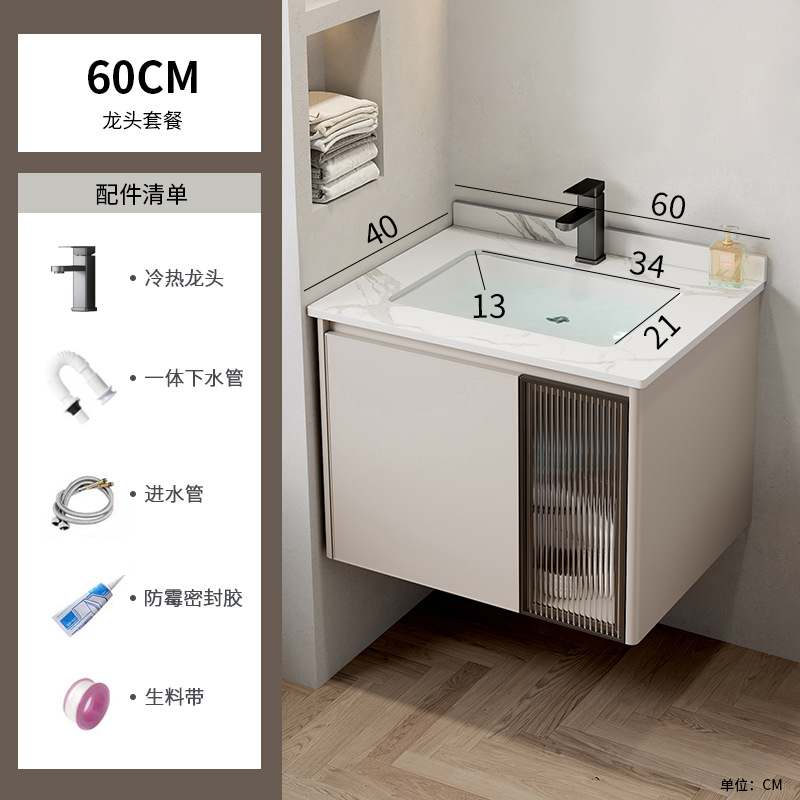 Espacio de aluminio cuarto de baño combinación Hotel Roca Placa de lavado integrado mesa de lavado baño lavabo cuenca transfronteriza