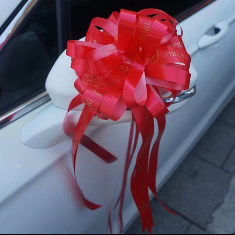 Flor tienda suministros gran perezoso tirar flor material de embalaje de dos colores arco flor bola boda coche mano tirar flor