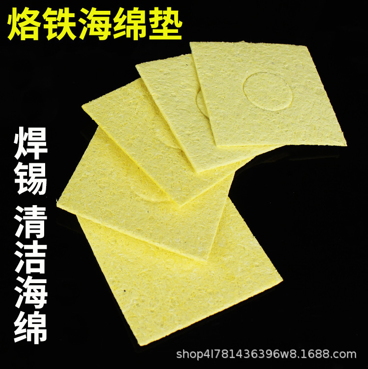 In stock high temperature sponge soldering station soldering iron stand soldering tin electric soldering iron cleaning sponge compressed Round Square sponge thickened
