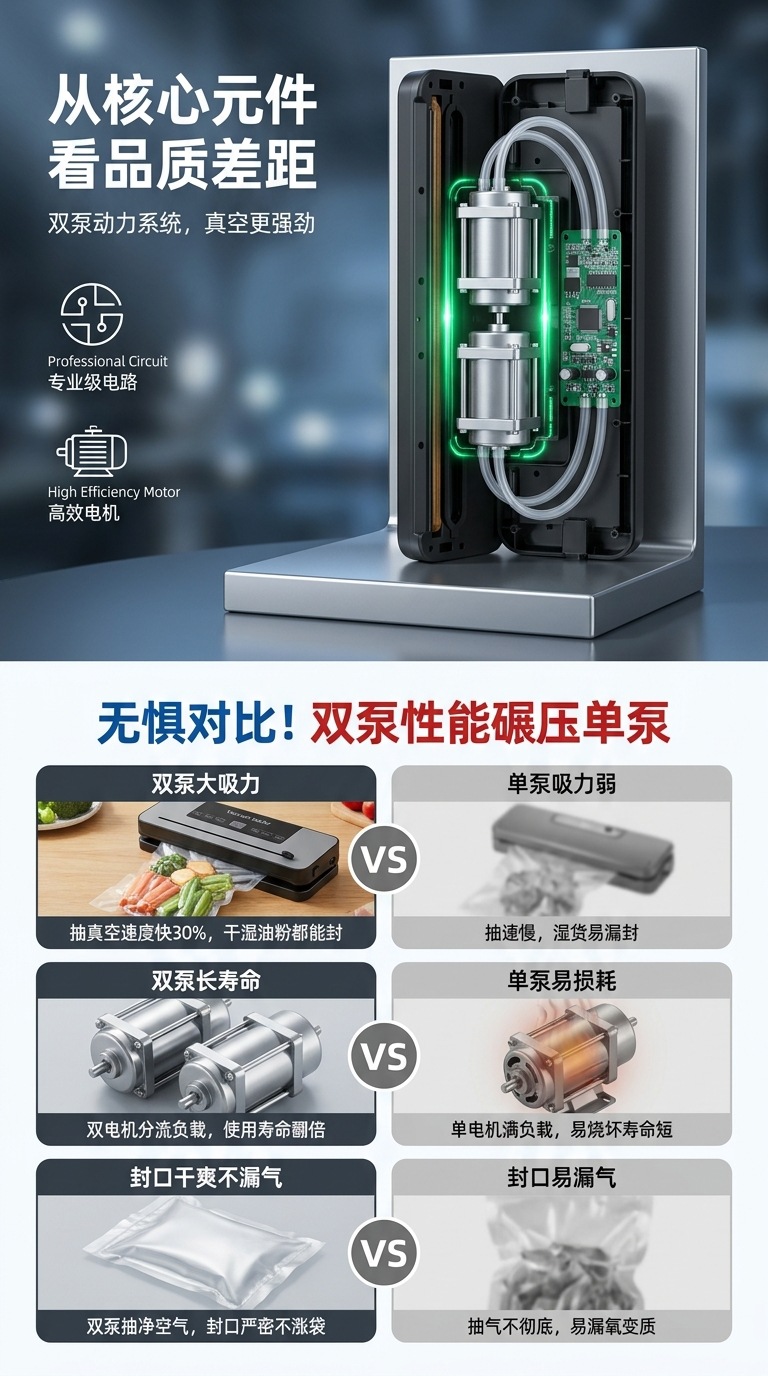 2026 Neues Modell Doppelpumpen-Vakuumversiegelungsmaschine Hochleistungs-Vakuumverpackungsmaschine Grenzüberschreitender Außenhandel Exportfrischhalte-Dichtungsmaschine