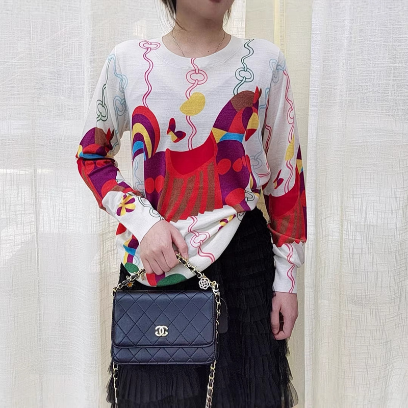 Yangzi Wool Digital Printed Long Sleeve Women's