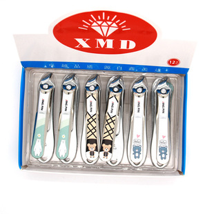 Oblique cute bear nail clippers large pointed nail clippers boxed nail clippers wholesale dead skin scissors factory goods