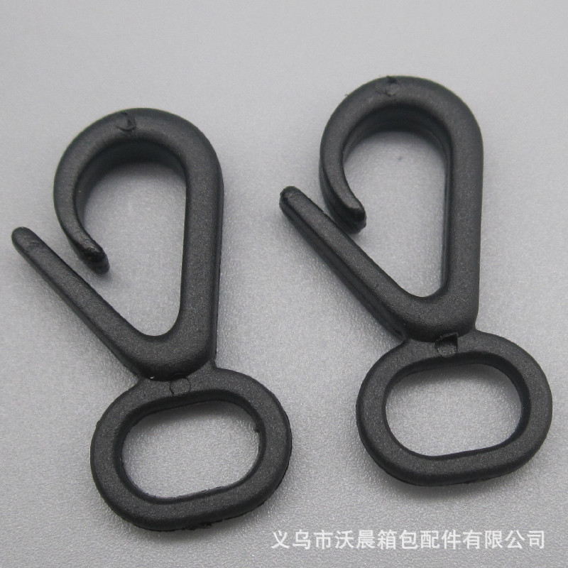 Ganchos plásticos de 8 formas — accesorios para mochilas, mosquetones POM resistentes al viento, disponibles en stock