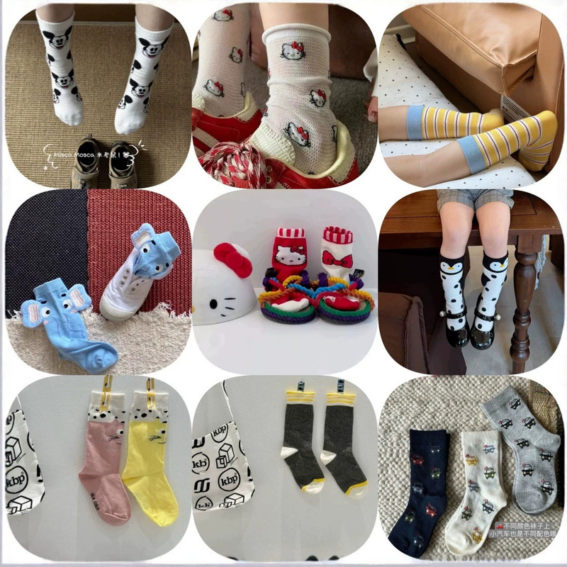 Spring and Summer Collection: Stylish Children's Socks for Boys and Girls, Sweet and Cute Kt Cat Mid-Calf Socks for Babies Spring and Summer Collection: Stylish Children's Socks for Boys and Girls, Sweet and Cute Kt Cat Mid-Calf Socks for Babies