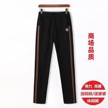 中老年妈妈裤子女老年人运动裤秋冬款加绒加厚夏季宽松高腰奶奶裤