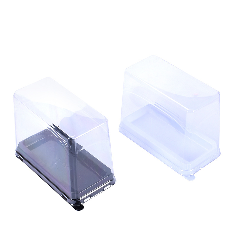 Pooh rectangular caja transparente rollo de la torta del pan caja de embalaje hojaldre hornear nieve belleza caja desechable