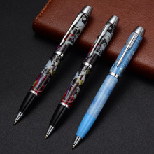 优质3D高清冰雪主题满杆360度印刷LOGO广告节庆金属中性圆珠笔