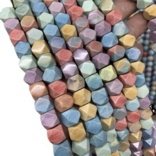 爆款多型方糖阿拉善戈壁玛瑙散珠DIY彩虹石手链饰品配件批发