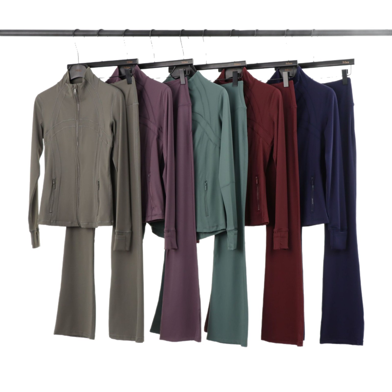 LULU chaqueta de cuello de喇叭 con cremallera, chaqueta de cuerpo, chaqueta de yoga elástica, mujer