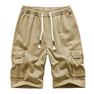 Summer New European and American Men's Workwear Mid-Length Pants Loose Large Size Cross-Border Multi-Pocket Sports Casual Men's Shorts