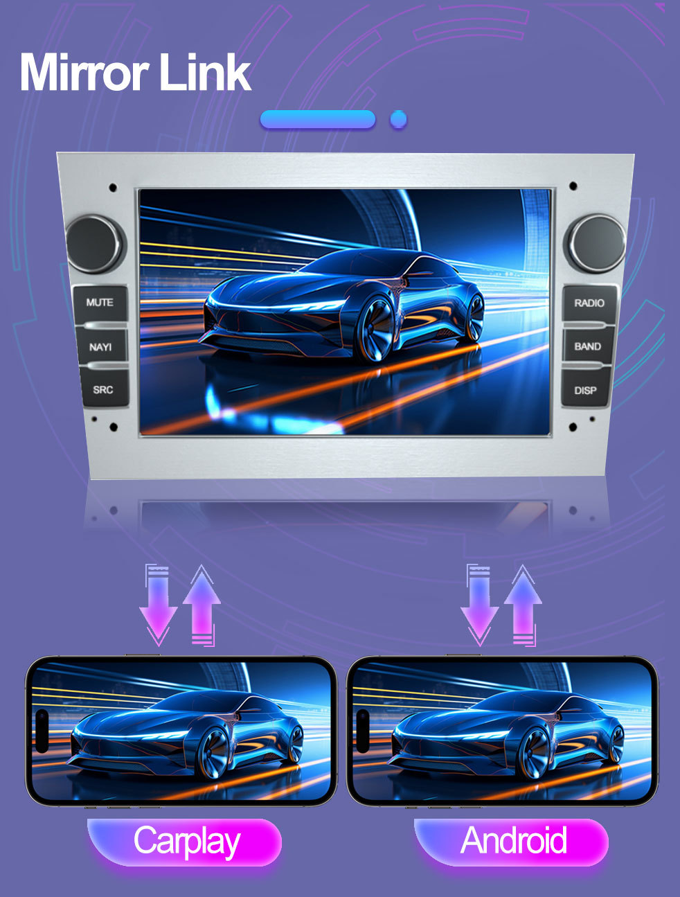 Suitable for 7inch Opel General Machine Gps High-Definition Screen Mp5 Bluetooth Android Car Navigation All-In-One Carplay