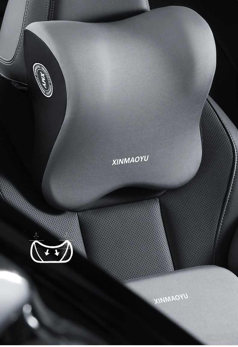 Car Universal Memory Foam Headrest and Lumbar Support Set, Neck Protector, Waist Protector, Shoulder Protector, Seat Cushion, Back Cushion, Office Lumbar Support