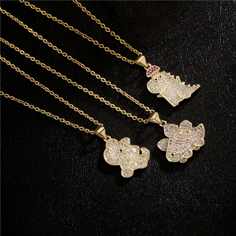 Aogu Cross-Border Supply Hot Sale in Europe and America Hip Hop Culture Dinosaur Series Pendant Real