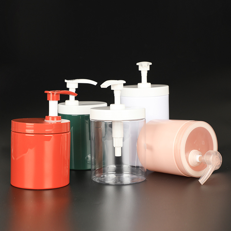 押し押し広口ポンプヘッドボトル洗浄保護プラスチックボトル手洗い乳液透明ボトル500ml洗髪ハンドクリーム包材