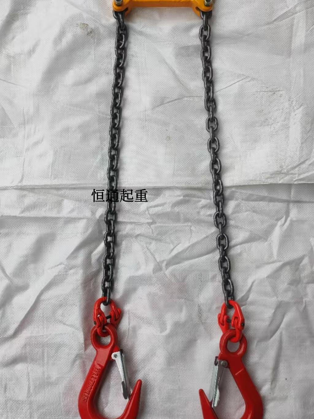 叉车吊钩吊具钢管钩子起重链条吊索具双链挂钩行车吊具