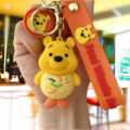 Novo Winnie the Pooh chaveiro bonito urso donut saco de batata frita pingente carro chaveiro pequeno presente 7