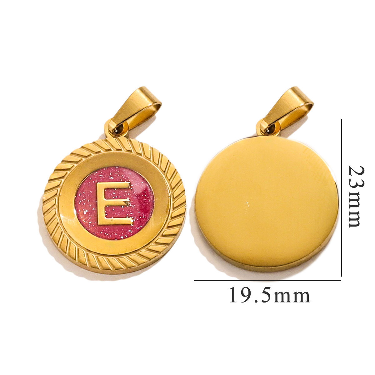 Colgante redondo encaje goteo acero inoxidable accesorios de letras inglesas diy pulseras pendientes ropa bolsas accesorios joyas