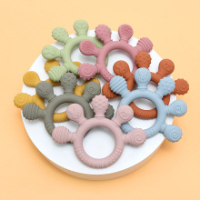 亚马逊手掌牙胶 食品级磨牙玩具棒baby teether 宝宝玩具牙胶批发