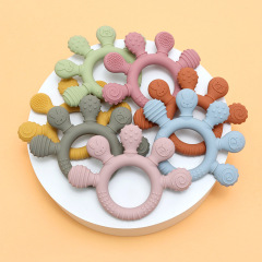 アマゾンの手のひらの歯のゴムの食品級の歯磨きのおもちゃの棒baby teetherの赤ちゃんのおもちゃの歯のゴムの卸売り