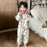 Весенняя тонкая детская пижама подходит для мужчин и женщин, комплект, форма, подходит для подростков, детская одежда