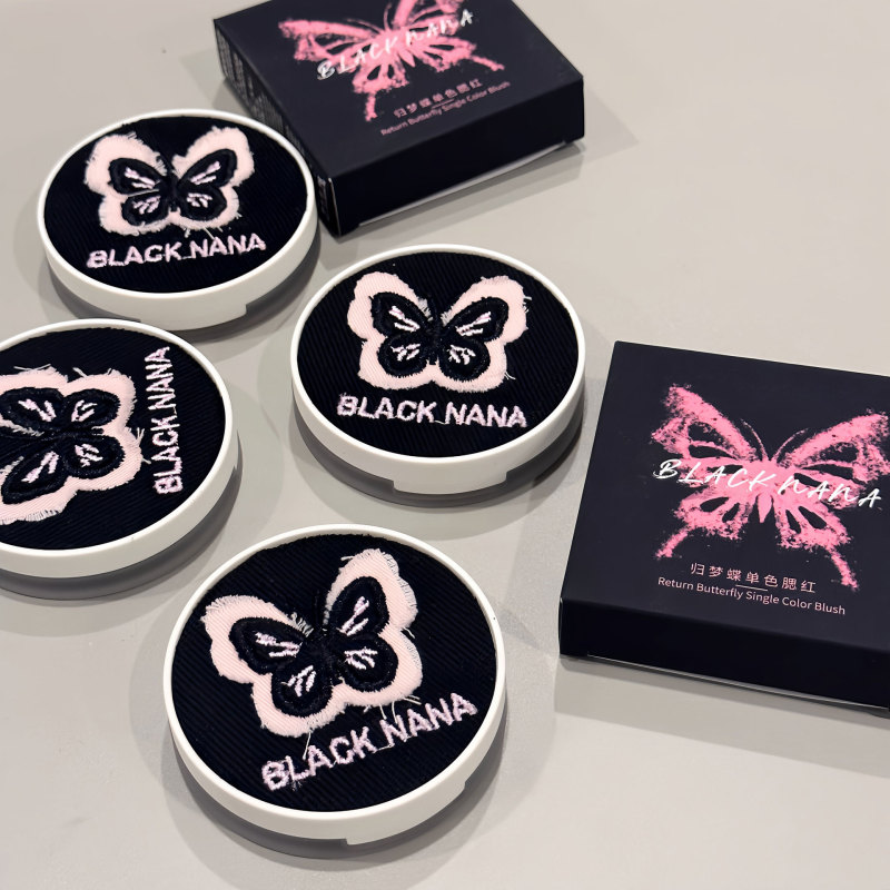 BLACK NANA ドリームバタフライ モノクロ ブラッシュ マット ベルベット キュートで万能なニッチ モノクロ ルージュ クロスボーダー ビューティー メイクアップ|undefined