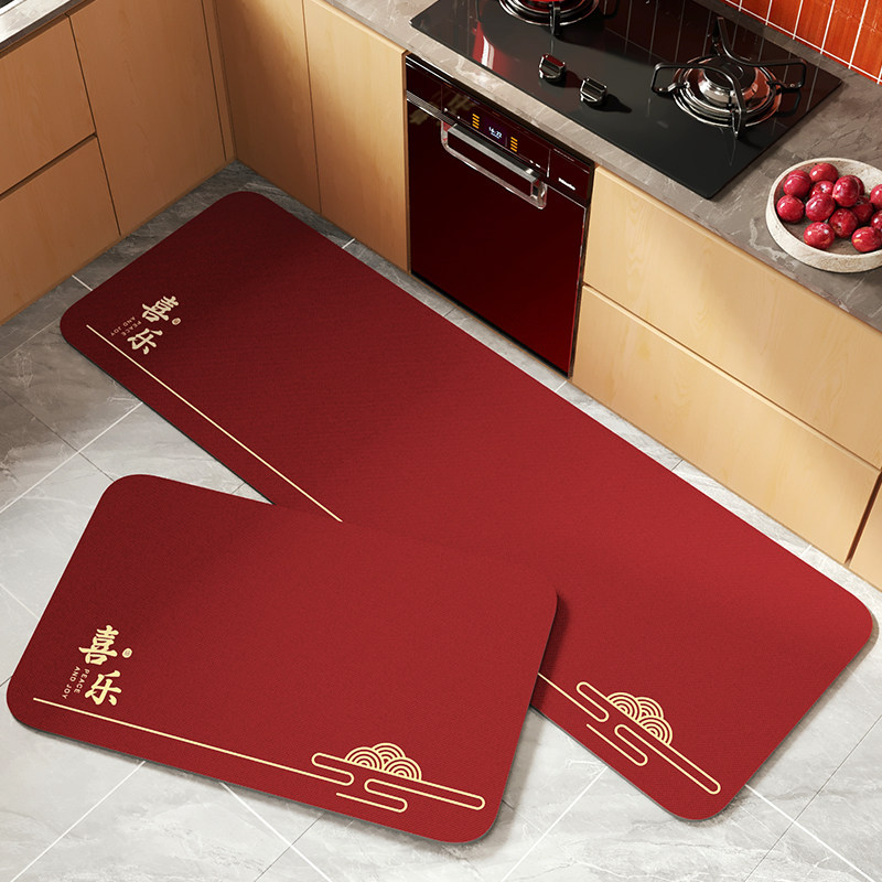 厨房专用地垫2026新款可擦免洗垫子防水防水脚垫吸水吸油防滑地毯