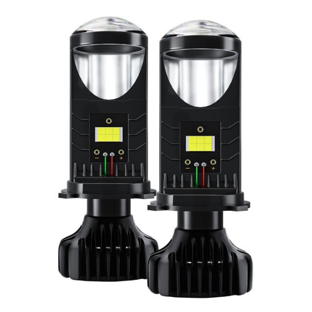 新しい Y6D Y7DY8 車 LED ヘッドライト H4 レンズ付き超高輝度スポットライト高近光ヘッドライト魚眼ランプ|undefined