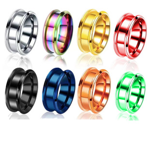 European and American Rings Men's Simple 8mm Double Bevel Groove Ring Men's Trendy Titanium Steel Ring Steel Embryo Men's Ring