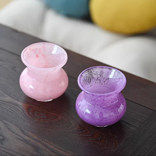 Coloured glaze pastel slag bucket tea wash water cup new Chinese style Jianshui white pink ladies high-end flower tea ware colored glaze